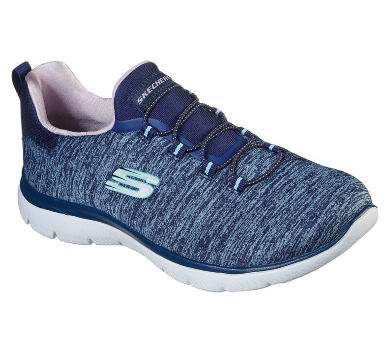 Skechers Summits - Quick Getaway - Womens Sneakers Navy/Purple [AU-XU9311]